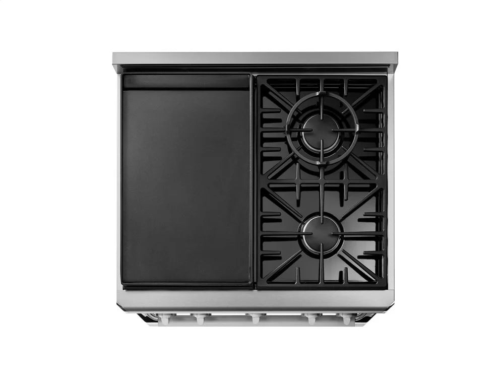 Dacor Professional - HGER30SNG - 30 Inch Epicure Gas Range with SimmerSear™ Burners, Illumina™ Knobs, Smart Flame™, 5.2 Cu. Ft. Capacity, Three-Part Convection