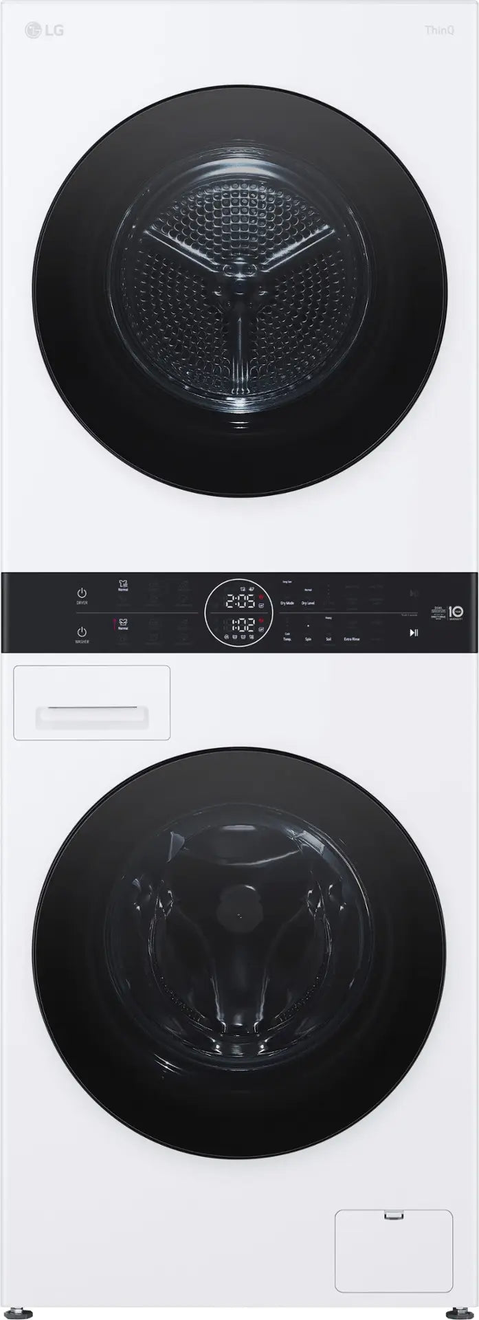 LG -WKHC152HWA - 2.4 Cu. Ft. HE Smart Front Load Washer and 4.2 Cu. Ft. Electric Dryer WashTower wSteam and Ventless Heat Pump Technology - White