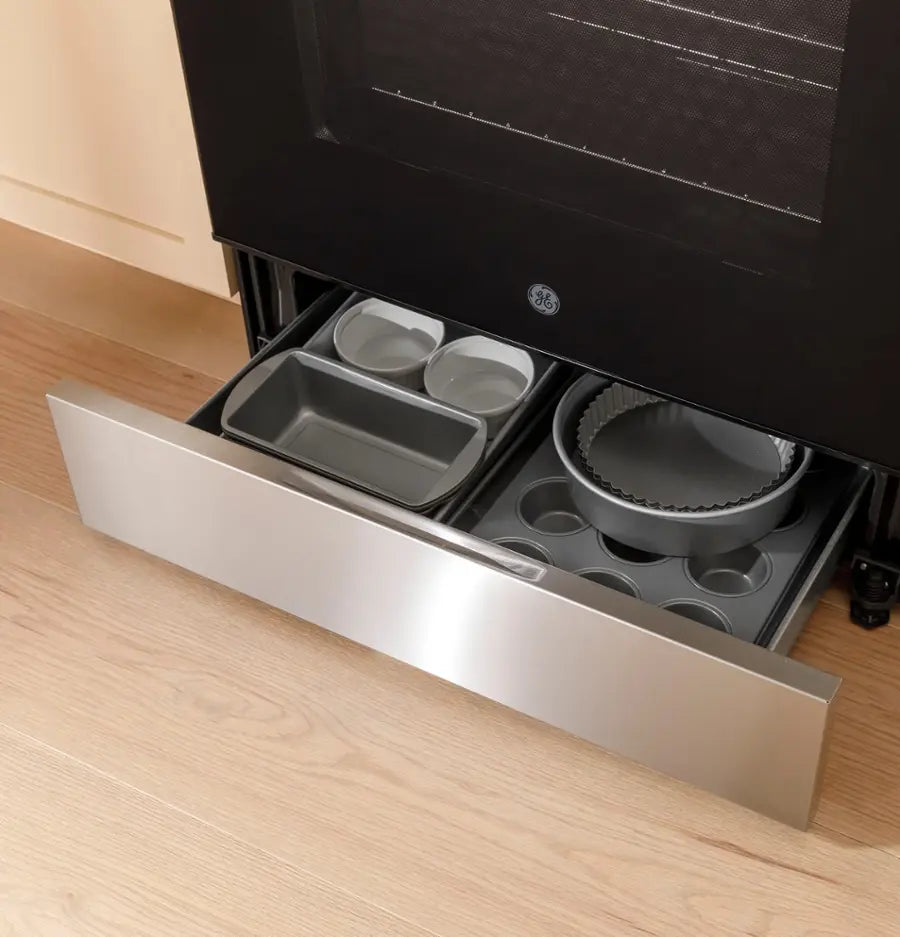 GE -GGS500SVSS-5.3 Cu. Ft. Slide In Gas Range with Steam Cleaning and Crisp Mode - Stainless Steel
