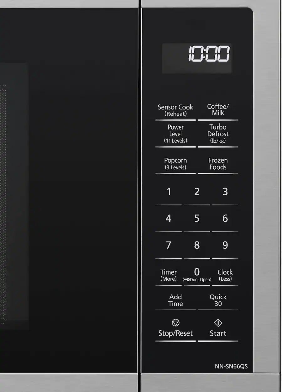 Panasonic - NN-SN66QS - 1.2 Cu. Ft. 1200-Watt Countertop Microwave Oven with Inverter Technology - Stainless Steel