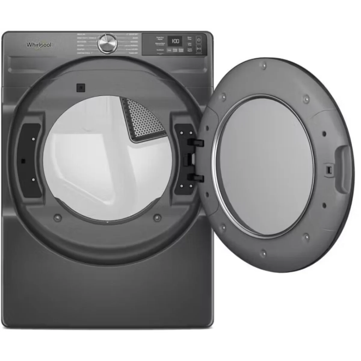 Whirlpool - WGD5720RU - 27 Inch Smart Gas Dryer with 7.4 cu ft Capacity, Wrinkle Shield™, AI Intelligent Dry, Quick Wash & Dry, Sanitize Cycle, Air Dry Cycle, Whirlpool® App, Cycle Notification, Voice Control, Family Share and ENERGY STAR® Certified
