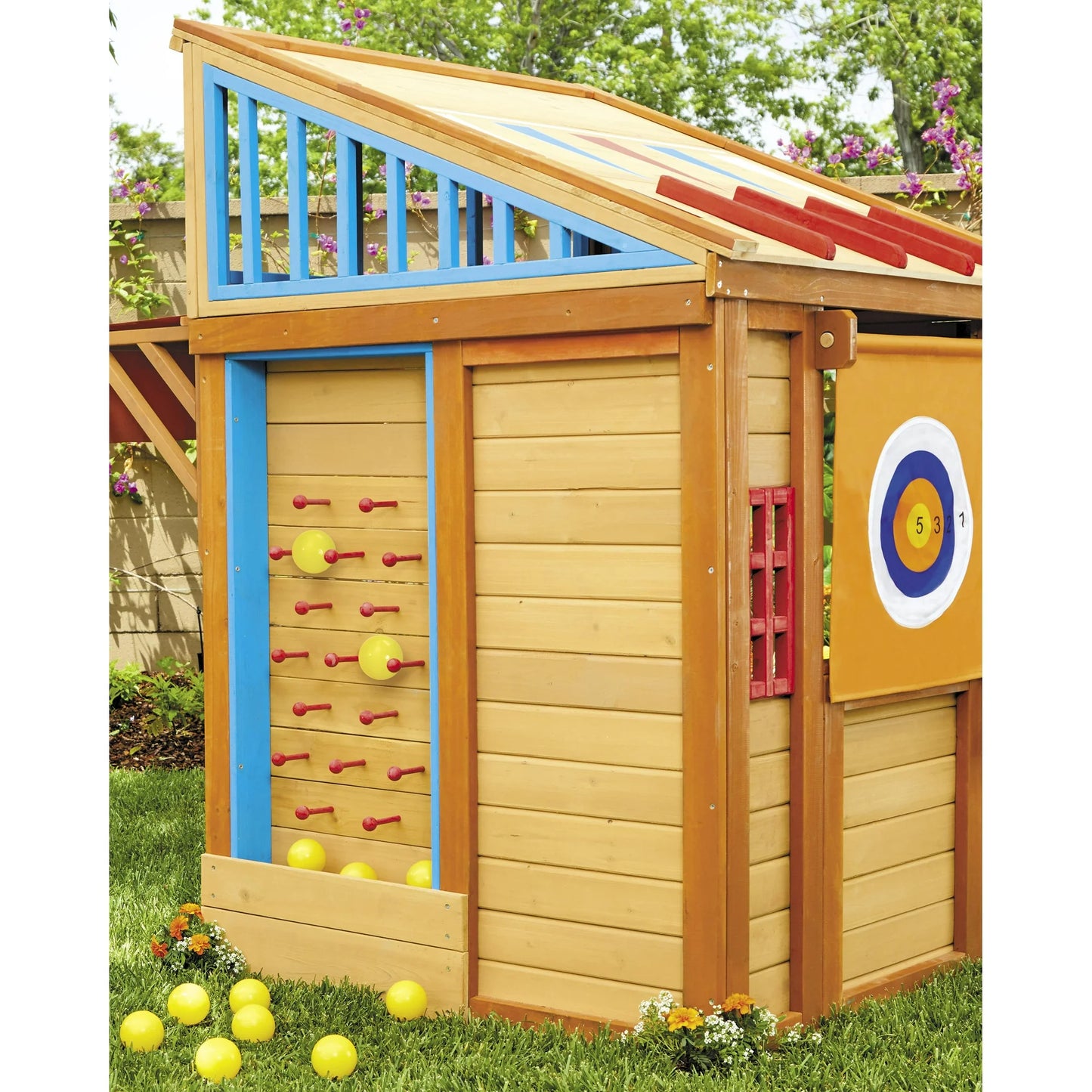 Little Tikes® Real Wood Adventures  5-in-1 Game House, Wooden Playhouse, Skee-Ball & More for Playground Backyard Set Suitable For Kids, Boys and Girls Ages 3+
