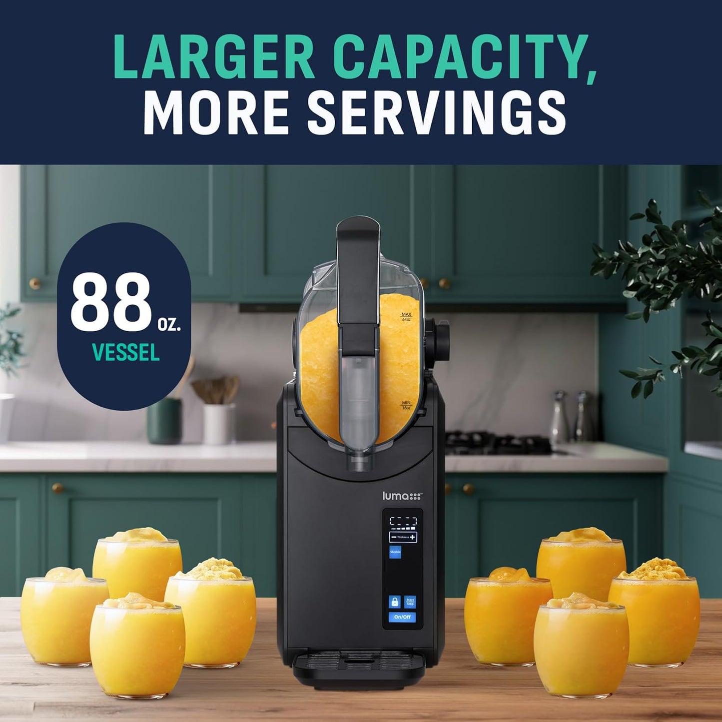 Luma® by Newair Slushie Machine for Home | 88 Oz Frozen Drink Maker No Ice Needed | Dishwasher Safe Slushie Maker for Margaritas, Slushies & Frappés