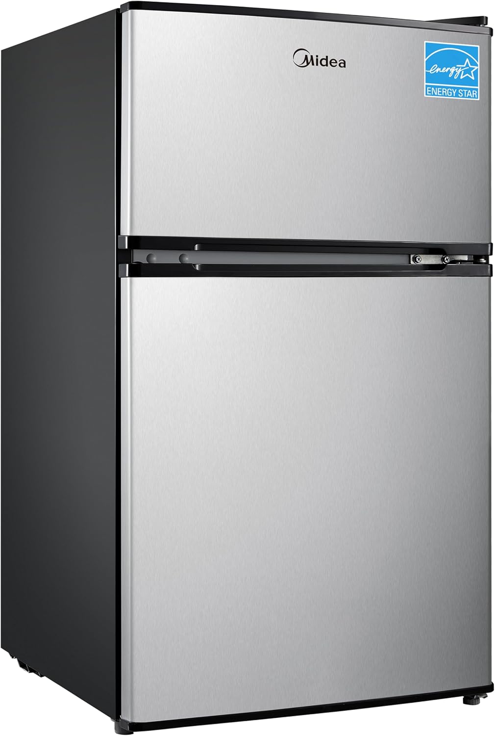 Midea 3.1 cu. ft. Double Door Compact Fridge - Stainless Steel