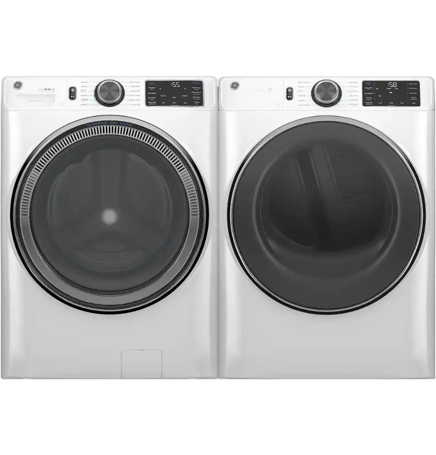 GE - GFD55GSSNWW - 7.8 Cu. Ft. Stackable Smart Gas Dryer with Steam - White