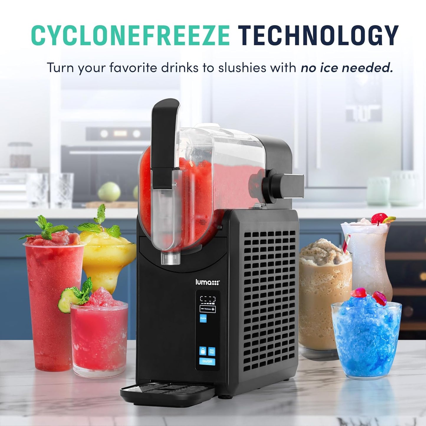 Luma® by Newair Slushie Machine for Home | 88 Oz Frozen Drink Maker No Ice Needed | Dishwasher Safe Slushie Maker for Margaritas, Slushies & Frappés