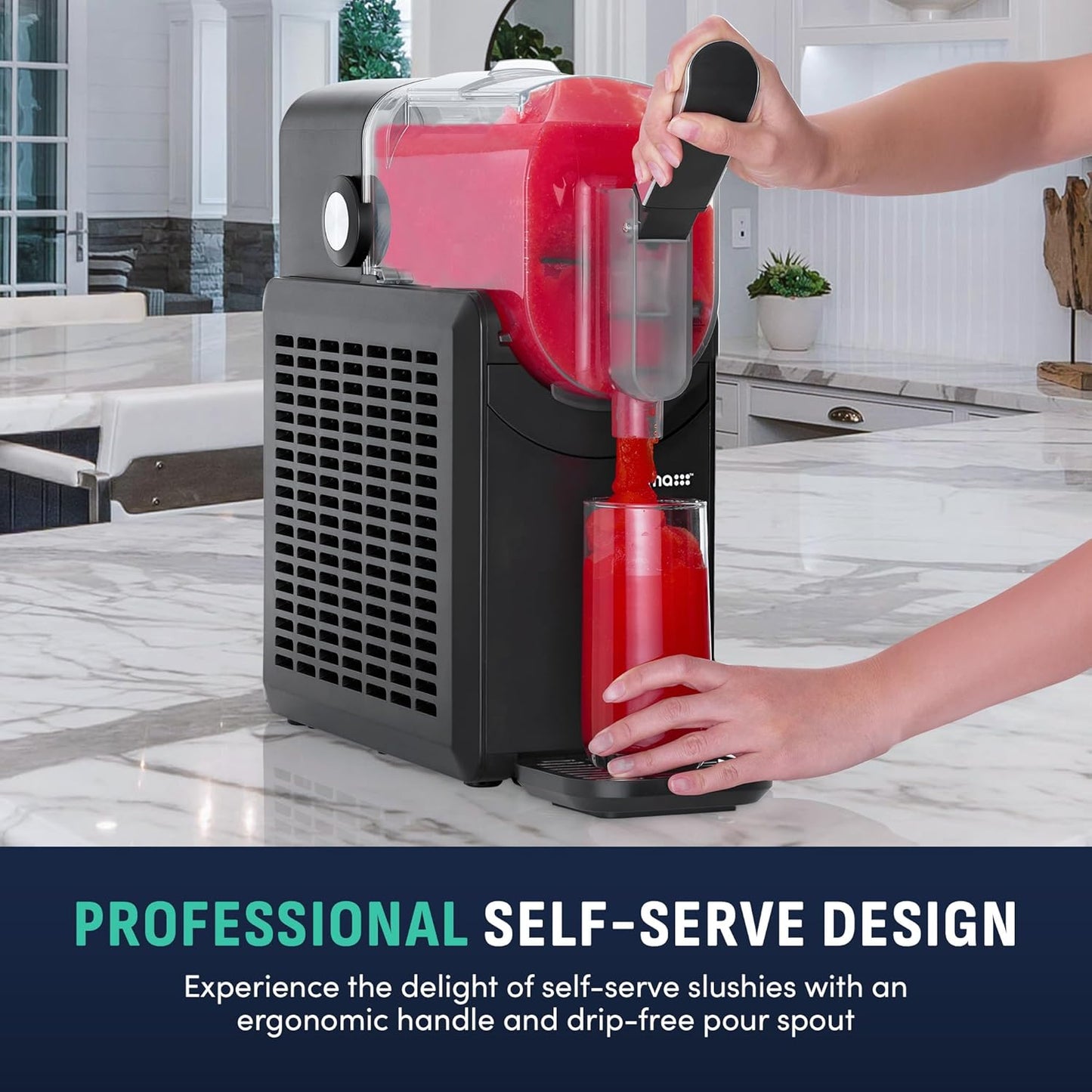 Luma® by Newair Slushie Machine for Home | 88 Oz Frozen Drink Maker No Ice Needed | Dishwasher Safe Slushie Maker for Margaritas, Slushies & Frappés