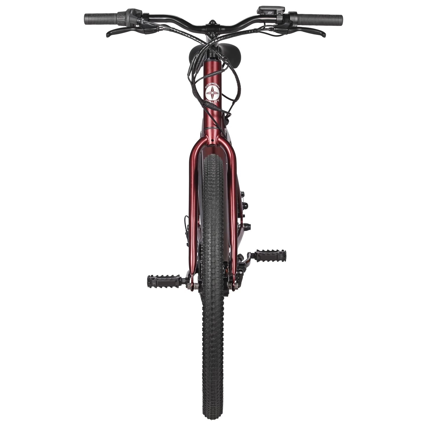 Schwinn Regent Electric Hybrid Bike, 27.5 Inch Wheel, Adult, Unisex, Red