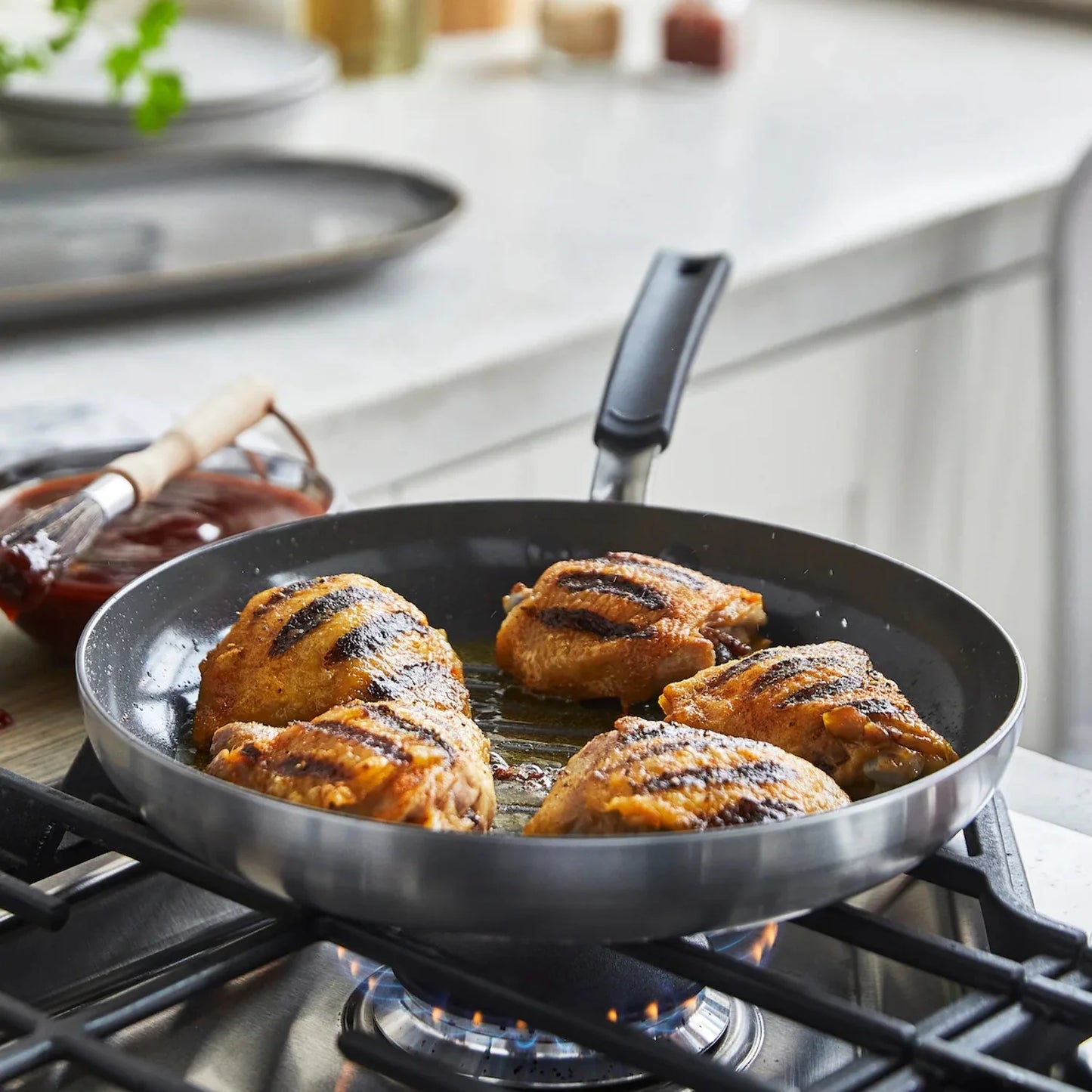 GreenPan - Levels Stainless Steel Stackable Ceramic Nonstick 6-Piece Cookware Set
