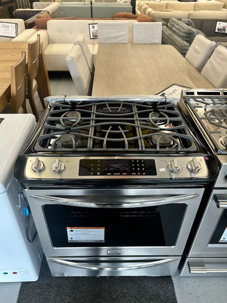 Frigidaire - FGGS3065PF - 4.5 Cu. Ft. Self-Cleaning Slide-In Gas Convection Range - Stainless Steel