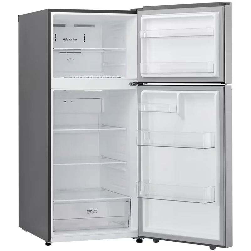 LG - LTCS20020S- 28 in. 17.5 cu. ft. Garage Ready Top Freezer Refrigerator - PrintProof Stainless Steel
