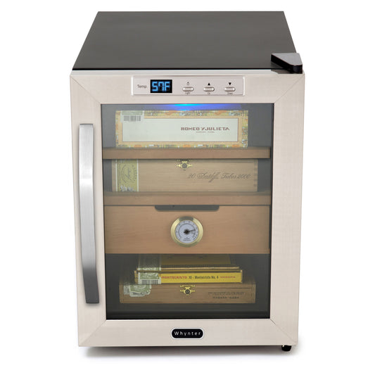 Whynter - CHC-120S - 250-Count 1.2 cu. ft. Electric Cigar Cooler Humidor -Stainless Steel