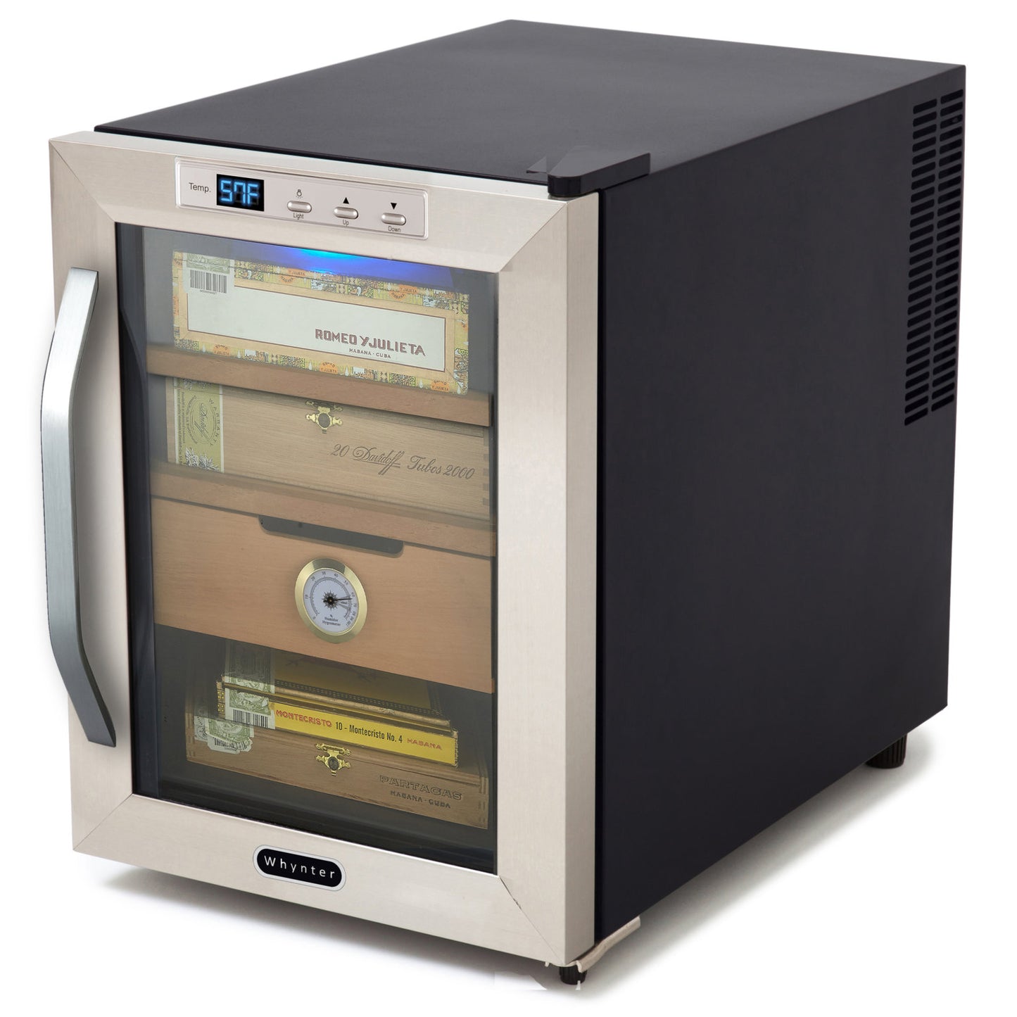 Whynter - CHC-120S - 250-Count 1.2 cu. ft. Electric Cigar Cooler Humidor -Stainless Steel