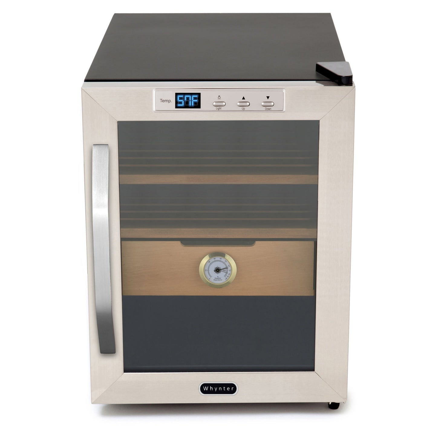 Whynter - CHC-120S - 250-Count 1.2 cu. ft. Electric Cigar Cooler Humidor -Stainless Steel