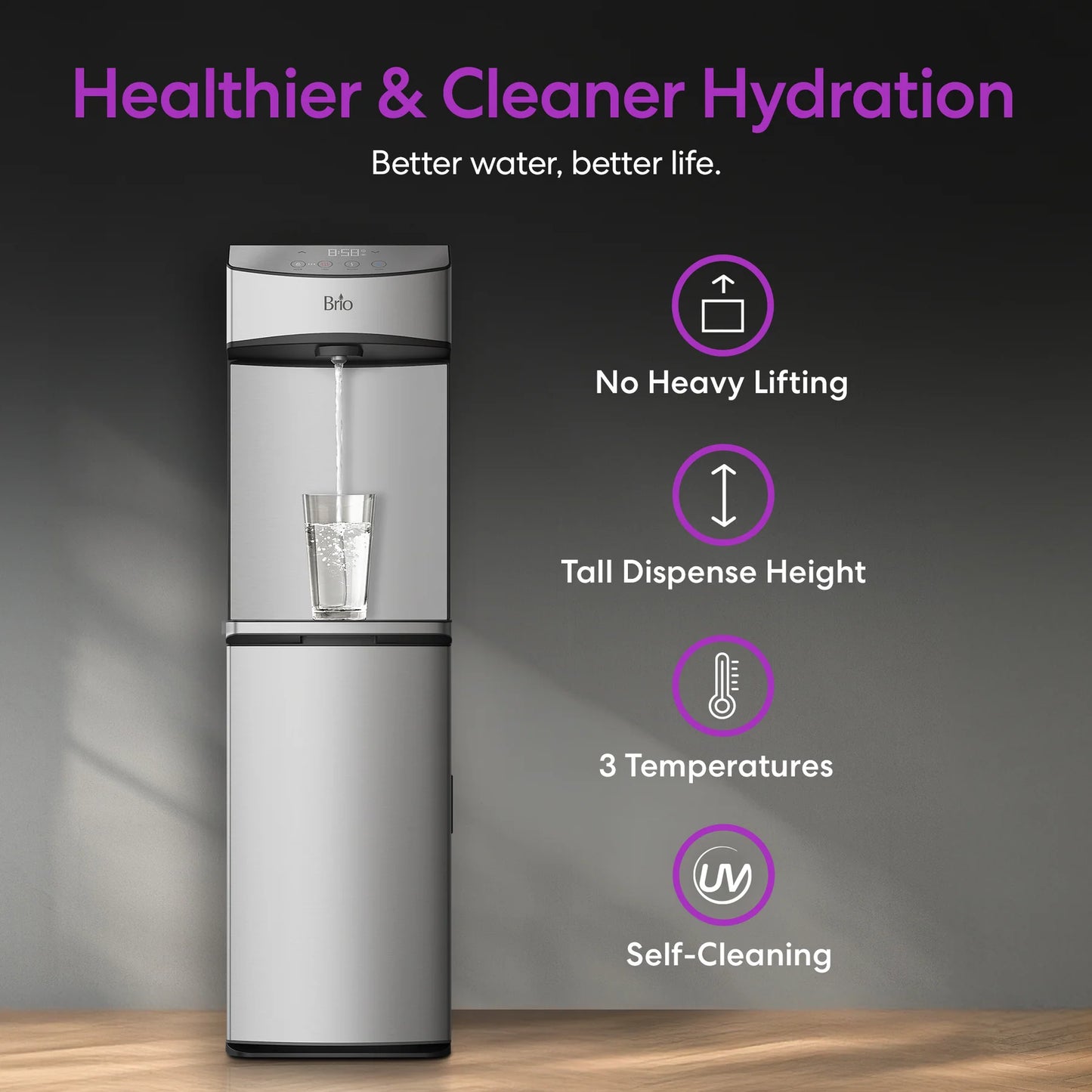 Brio 740 Series Self-Cleaning Bottom Load Water Cooler