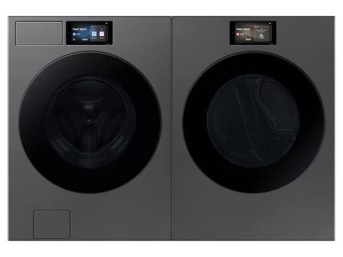Samsung BESPOKE - DV90F53AES - 27 Inch Front Load AI Ultra Capacity Electric Dryer with 7.6 cu ft Capacity, 7 Inch AI Home LCD Touchscreen, AI OptiDry+, Steam Sanitize+