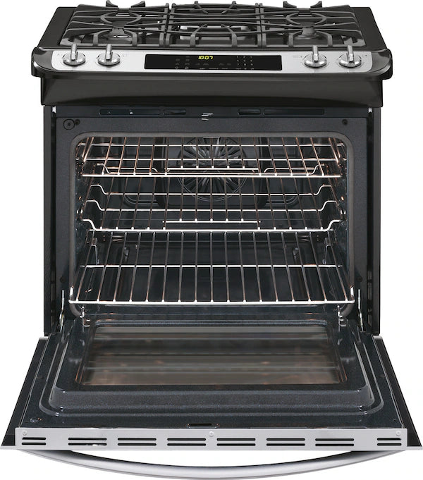 Frigidaire - FGGS3065PF - 4.5 Cu. Ft. Self-Cleaning Slide-In Gas Convection Range - Stainless Steel