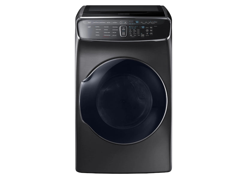 Samsung -DVE60M9900V/A3-7.5 cu. ft. Smart Electric Dryer with FlexDry in Black Stainless Steel