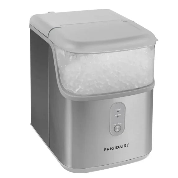 Frigidaire - 33 lbs. Premium Nugget Portable Ice Maker 8.7 in. Wide in Stainless Steel