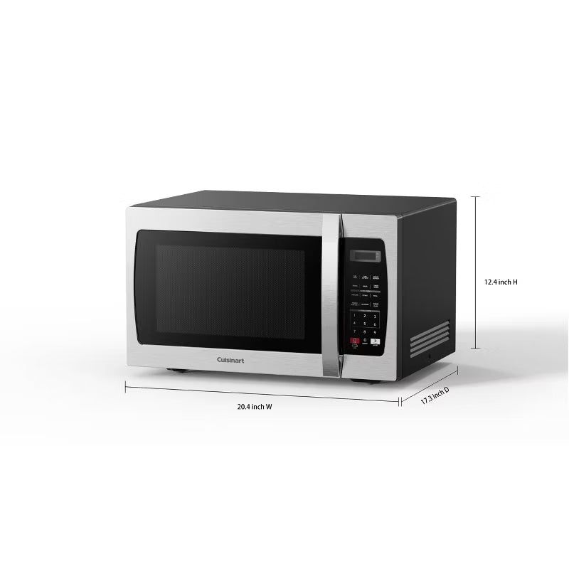 Cuisinart 1.3 cu ft Microwave Oven: Countertop, 1000W, 11 Power Levels, Child Lock, Digital Display, Black