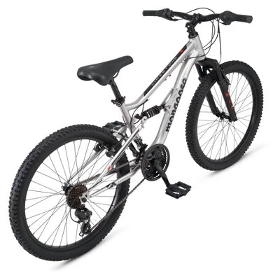 MONGOOSE 24" LIMESTONE SILVER MOUNTAIN BIKE 21 SPEED - SILVER