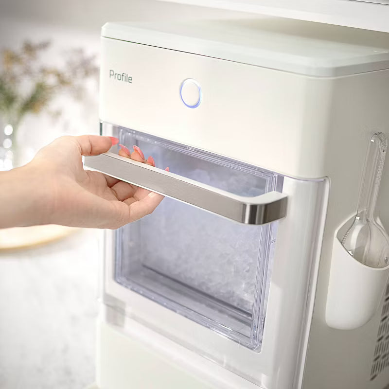 GE Profile - Appliances Opal Nugget Ice Maker - Hearth & Hand™ with Magnolia: Stainless Steel, Countertop, 34 lbs Daily Production