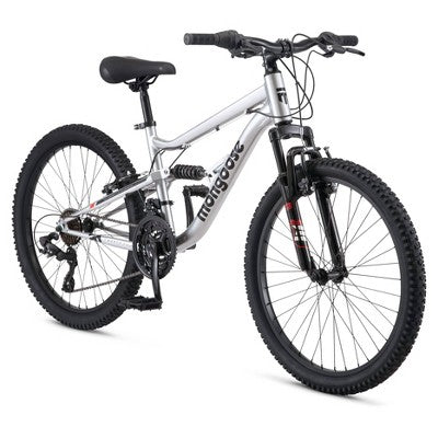 MONGOOSE 24" LIMESTONE SILVER MOUNTAIN BIKE 21 SPEED - SILVER