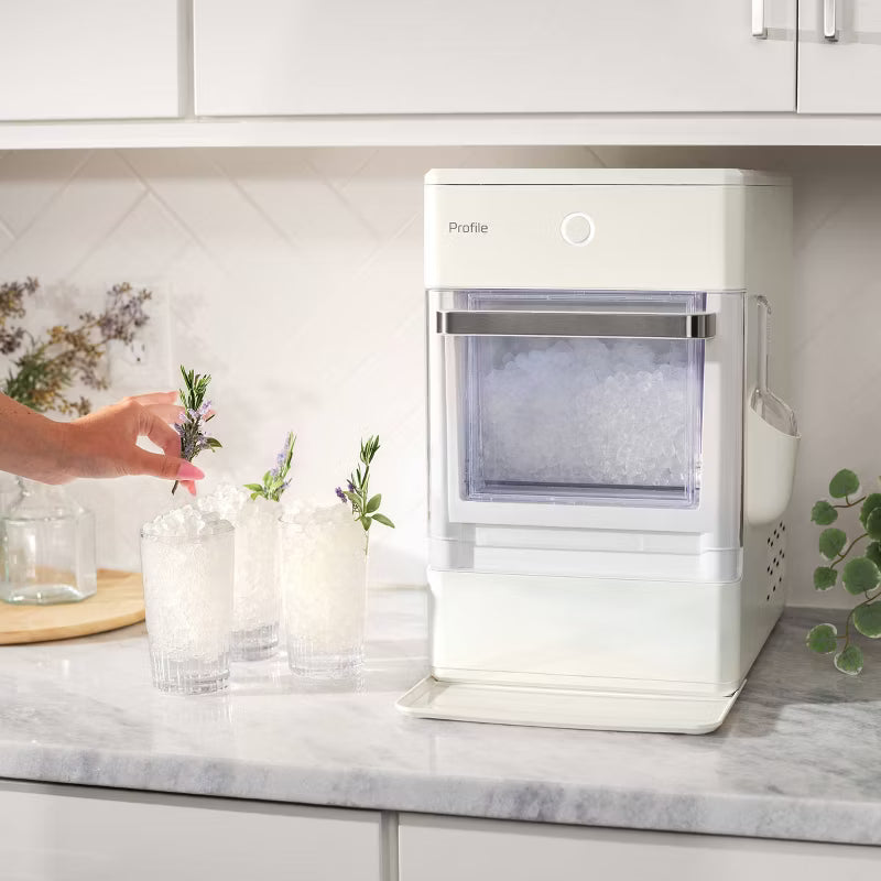 GE Profile - Appliances Opal Nugget Ice Maker - Hearth & Hand™ with Magnolia: Stainless Steel, Countertop, 34 lbs Daily Production