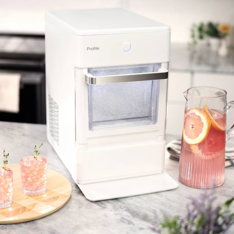 GE Profile - Appliances Opal Nugget Ice Maker - Hearth & Hand™ with Magnolia: Stainless Steel, Countertop, 34 lbs Daily Production