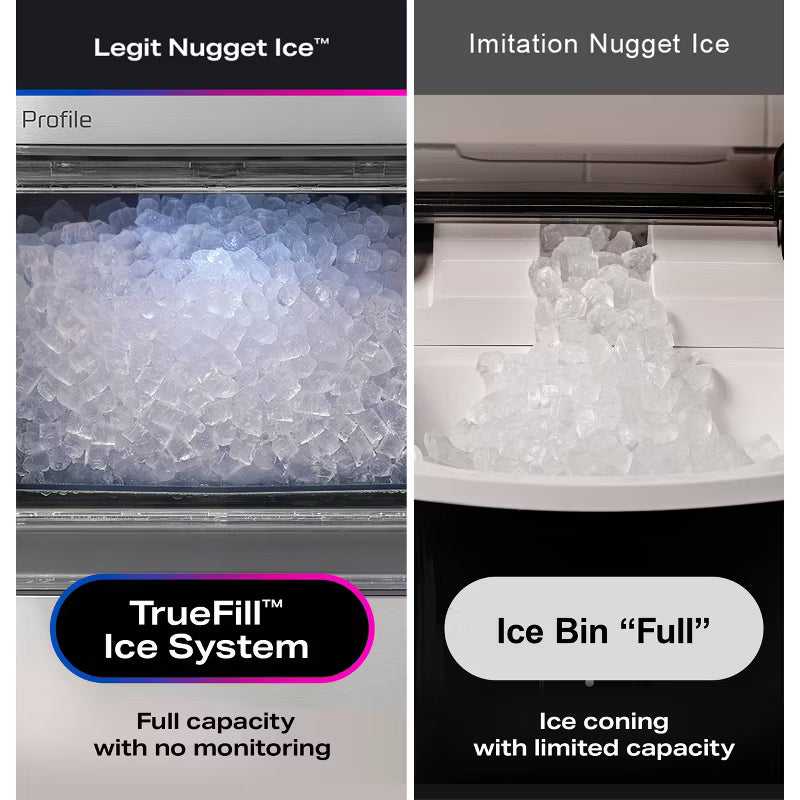 GE Profile - Appliances Opal Nugget Ice Maker - Hearth & Hand™ with Magnolia: Stainless Steel, Countertop, 34 lbs Daily Production