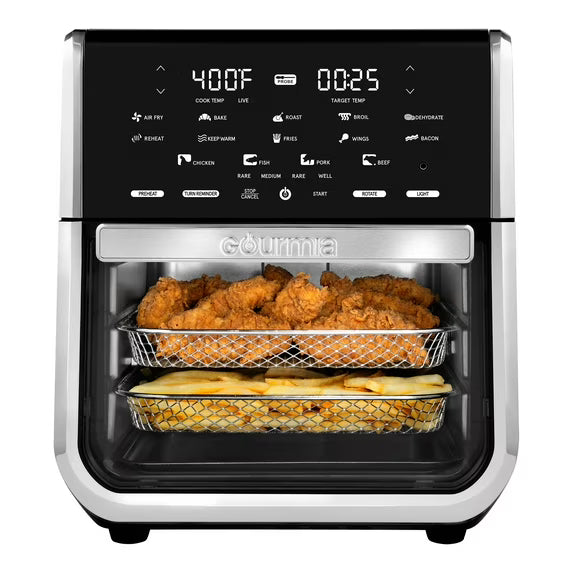 Gourmia All-in-One 14-Quart Air Fryer, Oven, Rotisserie, Dehydrator