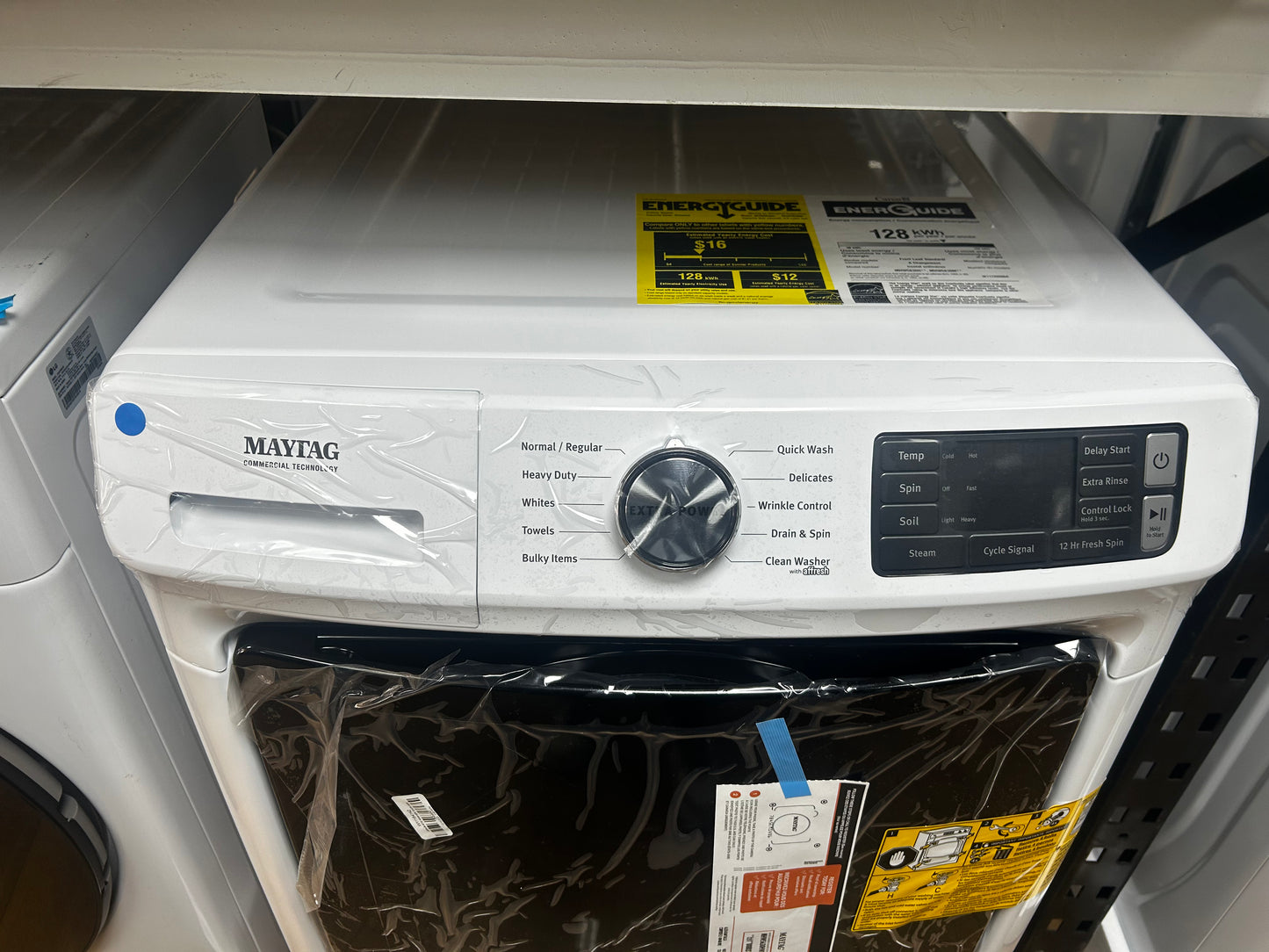 Maytag - MHW5630HW - 27 Inch Front Load Washer with 4.5 cu. ft. Capacity, 12-Hr Fresh Hold® Option, 10 Wash Cycles, Steam Option, Quick Wash Cycle, Late Add Feature, Cycle Memory, ADA Compliant, and ENERGY STAR®: White