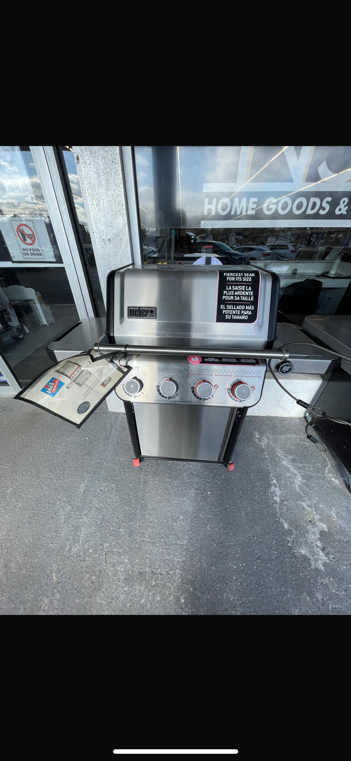 Weber Spirit - 1501056 - 51 Inch Freestanding Gas Grill with 2 Boost Burner, Stainless Steel Lid, Cooking Grates, Digital Thermometer, Stainless Steel Control Panel, and Snap-Jet Ignition