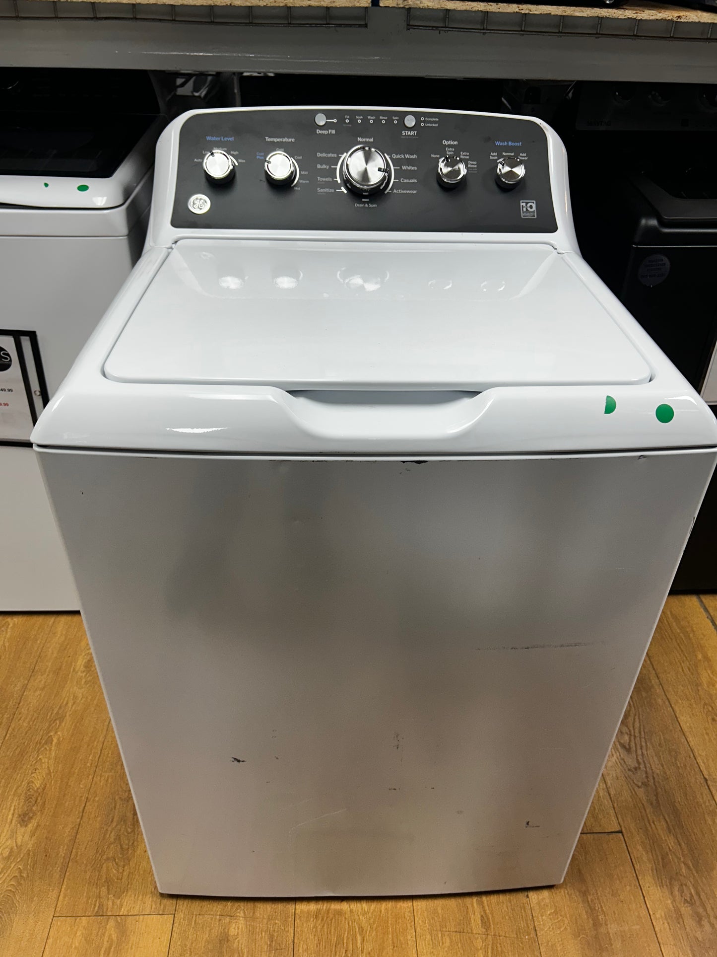 Ge - GTW485ASWWB - 4.5 Cu. Ft. Capacity Washer With Stainless Steel Basket, Cold Plus And Wash Boost