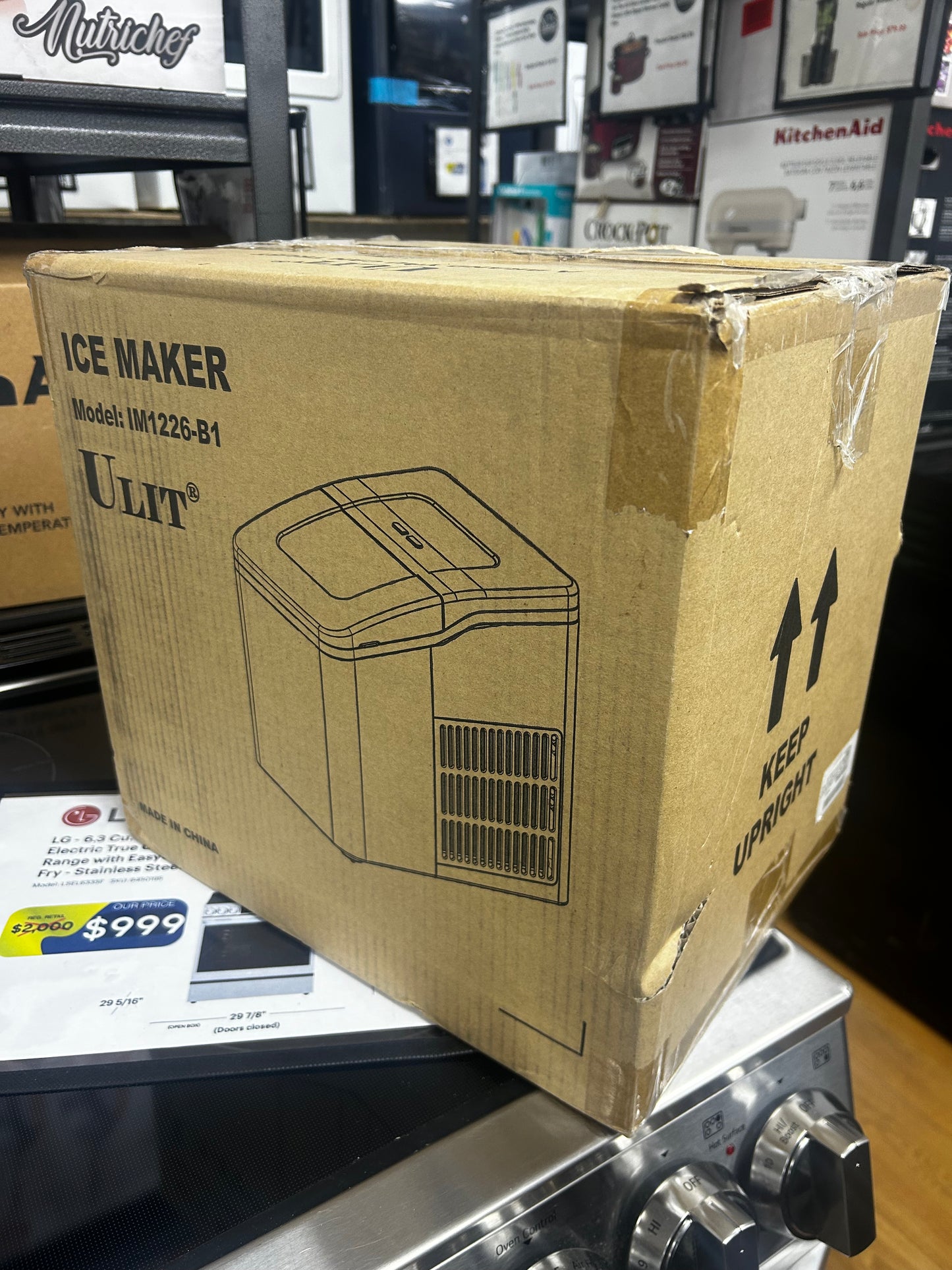 ULIT Portable Ice Maker Countertop Self-Cleaning Black 26lbs/24hr