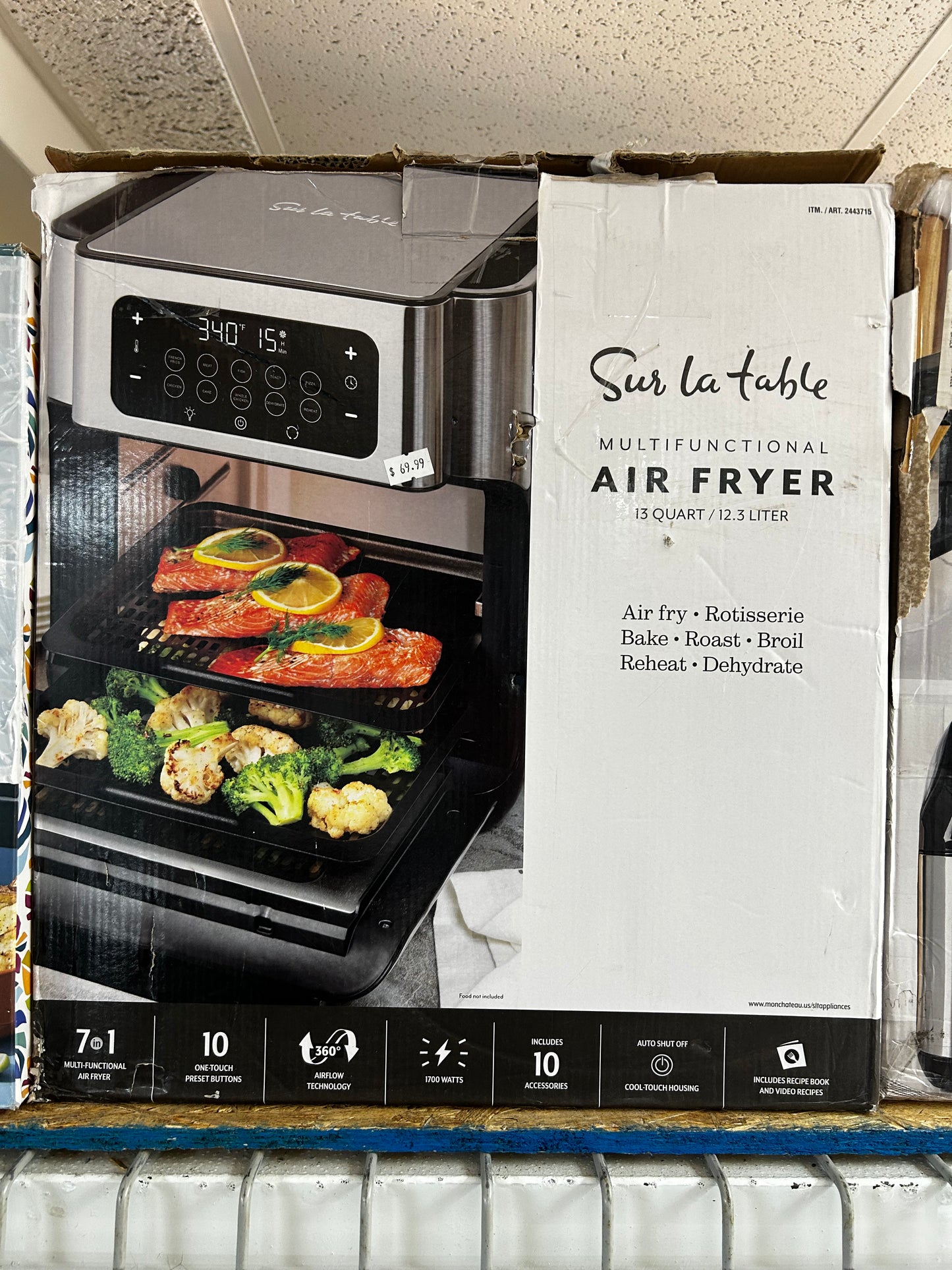Sur La Table 13-Qt. Multifunctional Air Fryer - Pepper Black