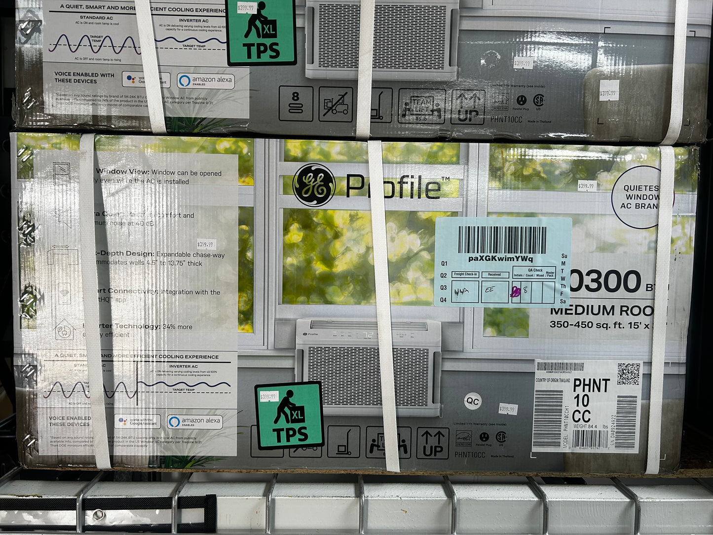 GE Profile - PHNT10CC - Window Smart Air Conditioner with Sleep Mode, 24-Hour On/Off Timer, Dry Mode, Eco Mode, Wi-Fi, Voice Control, Geolocation, Inverter Technology, ClearView™, Flex-Depth Design, Remote Control, and ENERGY STAR®: 10300 BTU
