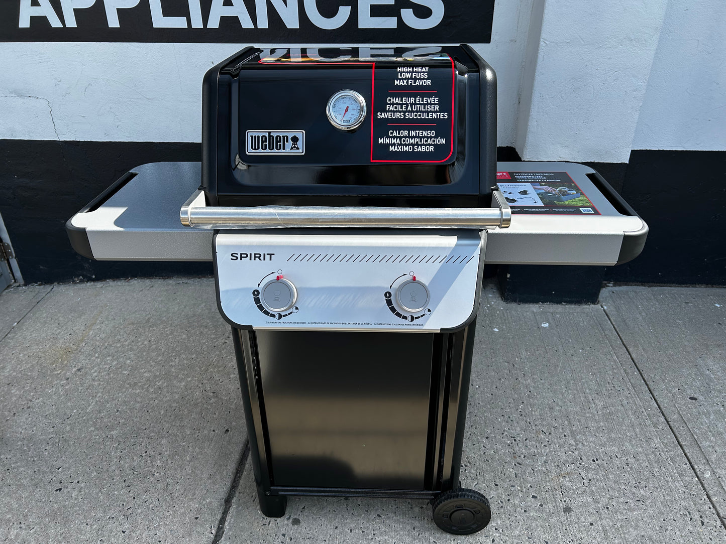 Weber Spirit  1501000 48 Inch E-210 Freestanding Gas Grill with Double Side Tables, Cast Iron Grates, Stainless Steel Flavorizer® Bars, and Snap Jet Ignition