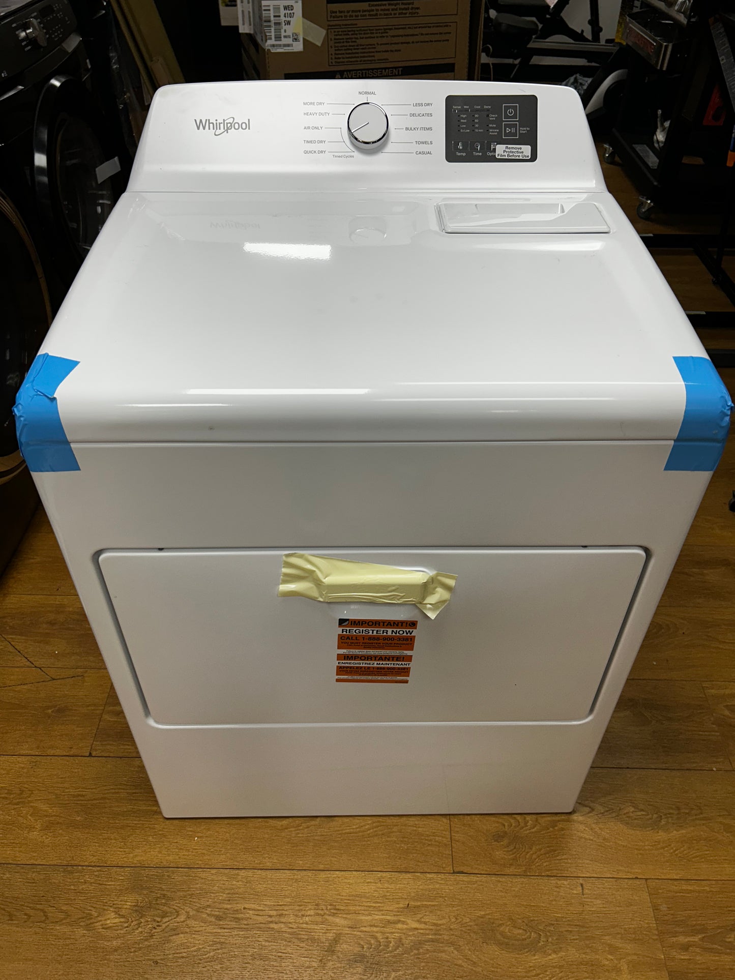 Whirlpool - WED4107SW - 29 Inch Electric Front Load Dryer with 7.0 cu ft. Capacity, 11 Dryer Cycles, 4 Temperature Settings, AutoSensing, Quick Dry, and Wrinkle Assist™ Option