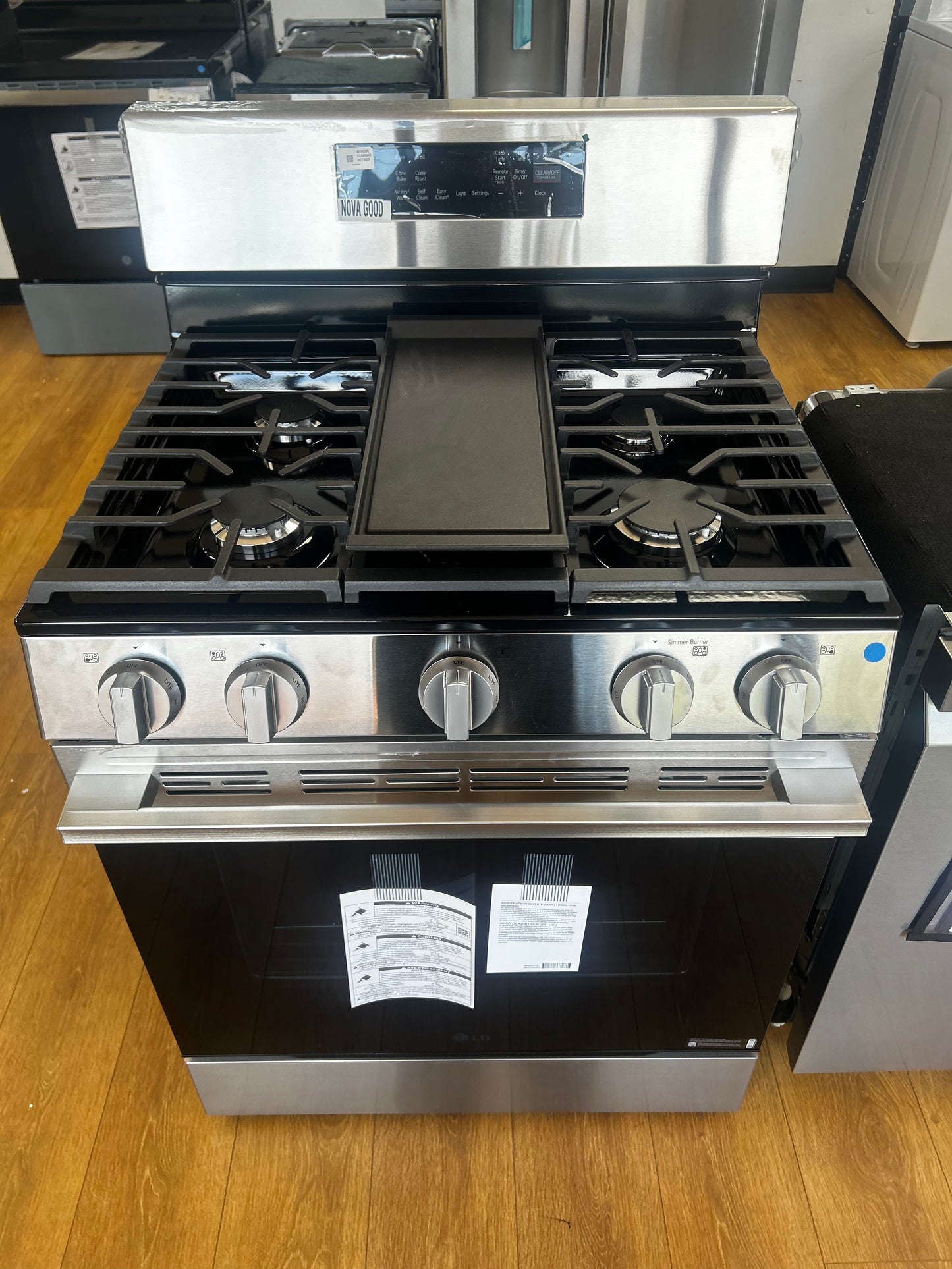 LG - LRGN6323Y - 30 Inch Freestanding Smart Gas Range with 5 Sealed Burners, 6.3 Cu. Ft. Capacity, UltraHeat™ 20K BTU Burner, ProBake Convection®, Air Fry, EasyClean® + Self Clean, Storage Drawer, and Sabbath Mode: Stainless Steel