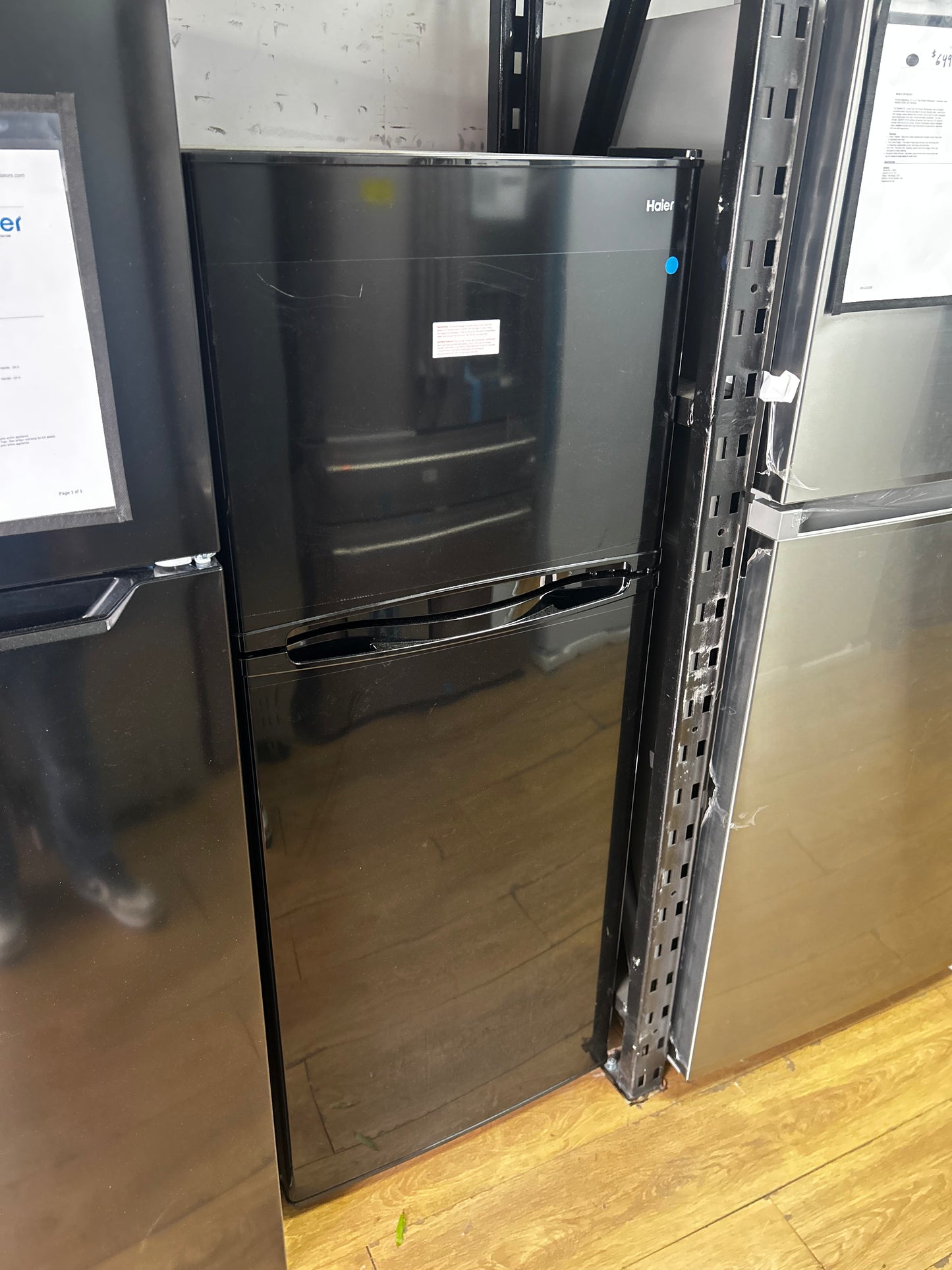Haier - HA10TG21SB - 24 Inch Counter-Depth Top Freezer Refrigerator with 9.8 Cu.Ft. Total Capacity, 2 Spill Proof Glass Shelves, Humidity Controlled Crisper,