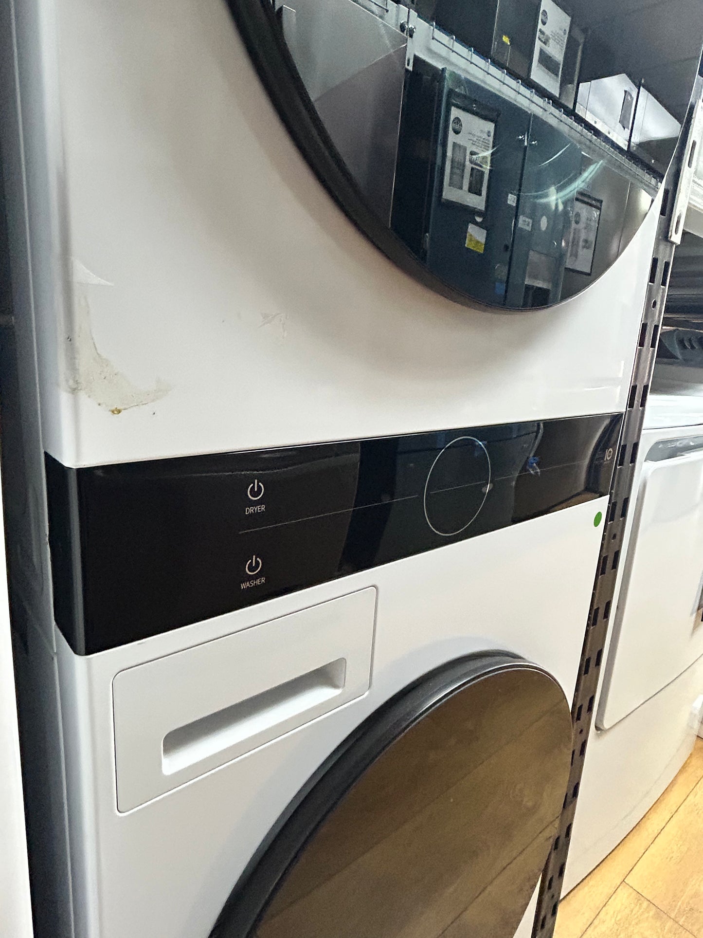 LG -WKHC152HWA - 2.4 Cu. Ft. HE Smart Front Load Washer and 4.2 Cu. Ft. Electric Dryer WashTower wSteam and Ventless Heat Pump Technology - White