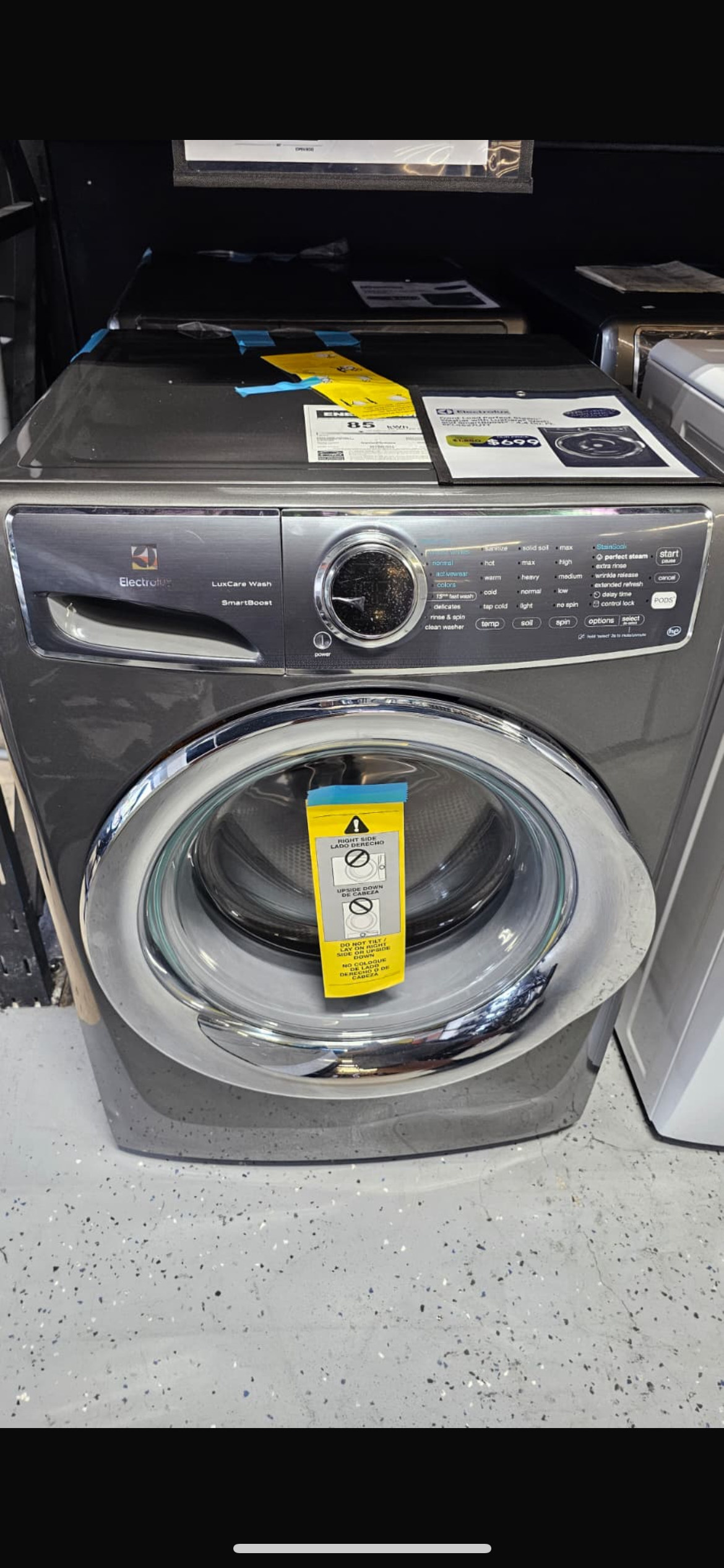 Electrolux - Electrolux - EFLS627UTT - 4.4 Cu. Ft. Stackable Front Load Washer with Steam and SmartBoost® Technology - Titanium