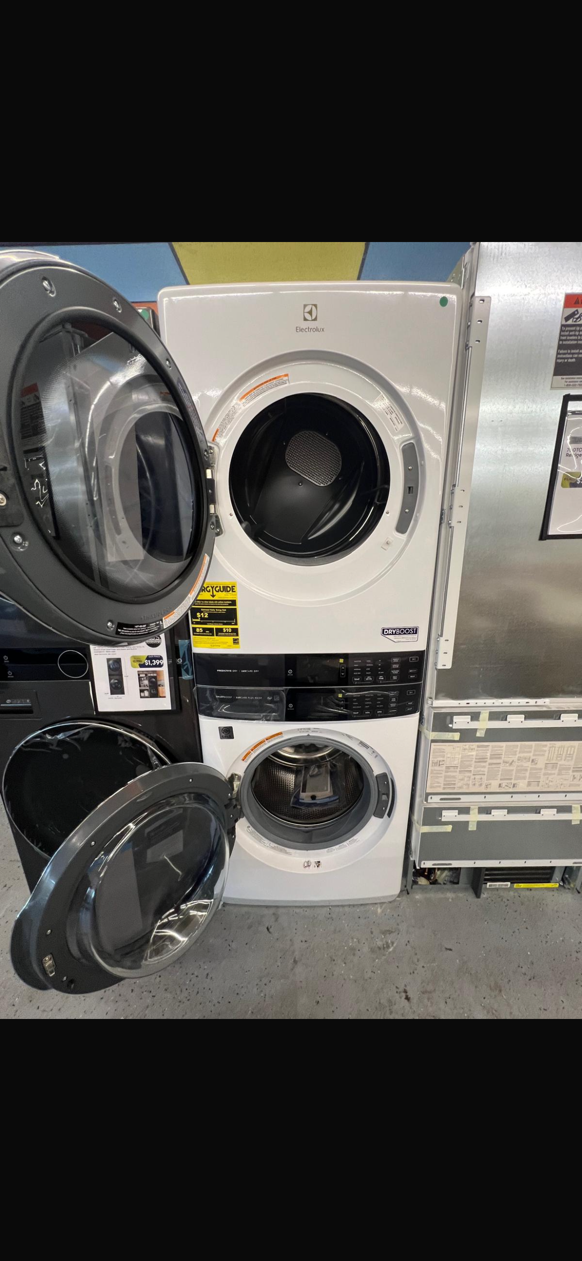 Electrolux - ELTE7600AW -Laundry Tower Single Unit Front Load 4.5 Cu. Ft. Washer & 8 Cu. Ft. Electric Dryer - White