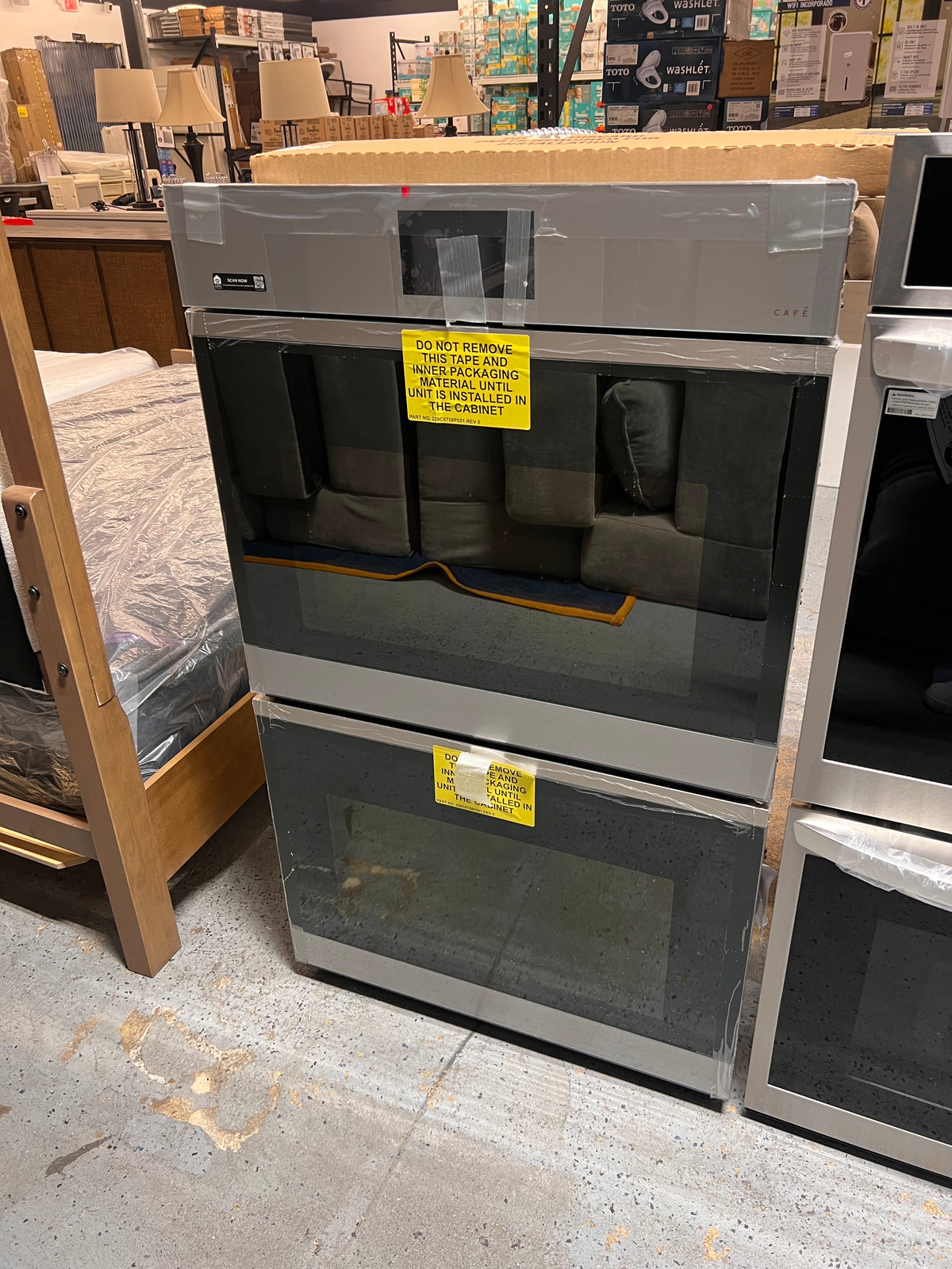Cafe CTD90DM2NS5 30" 10 cu. ft. Smart Built-In Convection Double Wall Oven, Platinum Glass