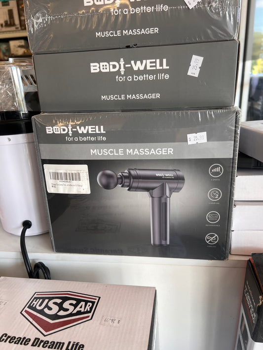 Bodi-Well Massage Gun Deep Tissue Back Muscle Massager, Black