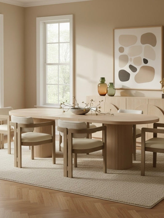 Meridian Belinda 90" / 106.5" / 123" Wood Extendable Dining Table
