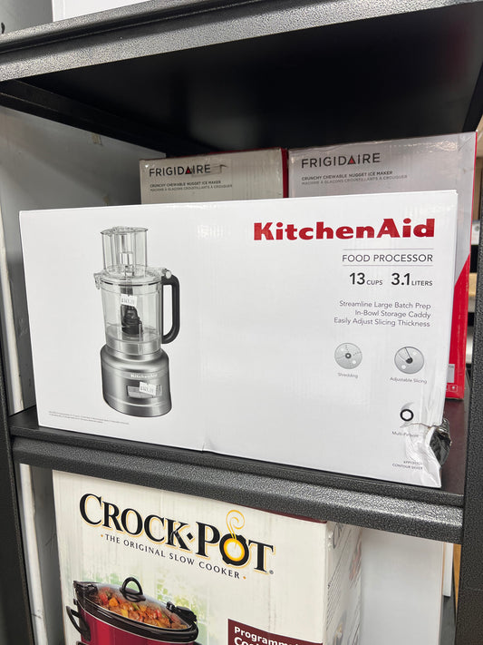 KitchenAid 13 Cup Food Processor with Work Bowl, Contour Silver