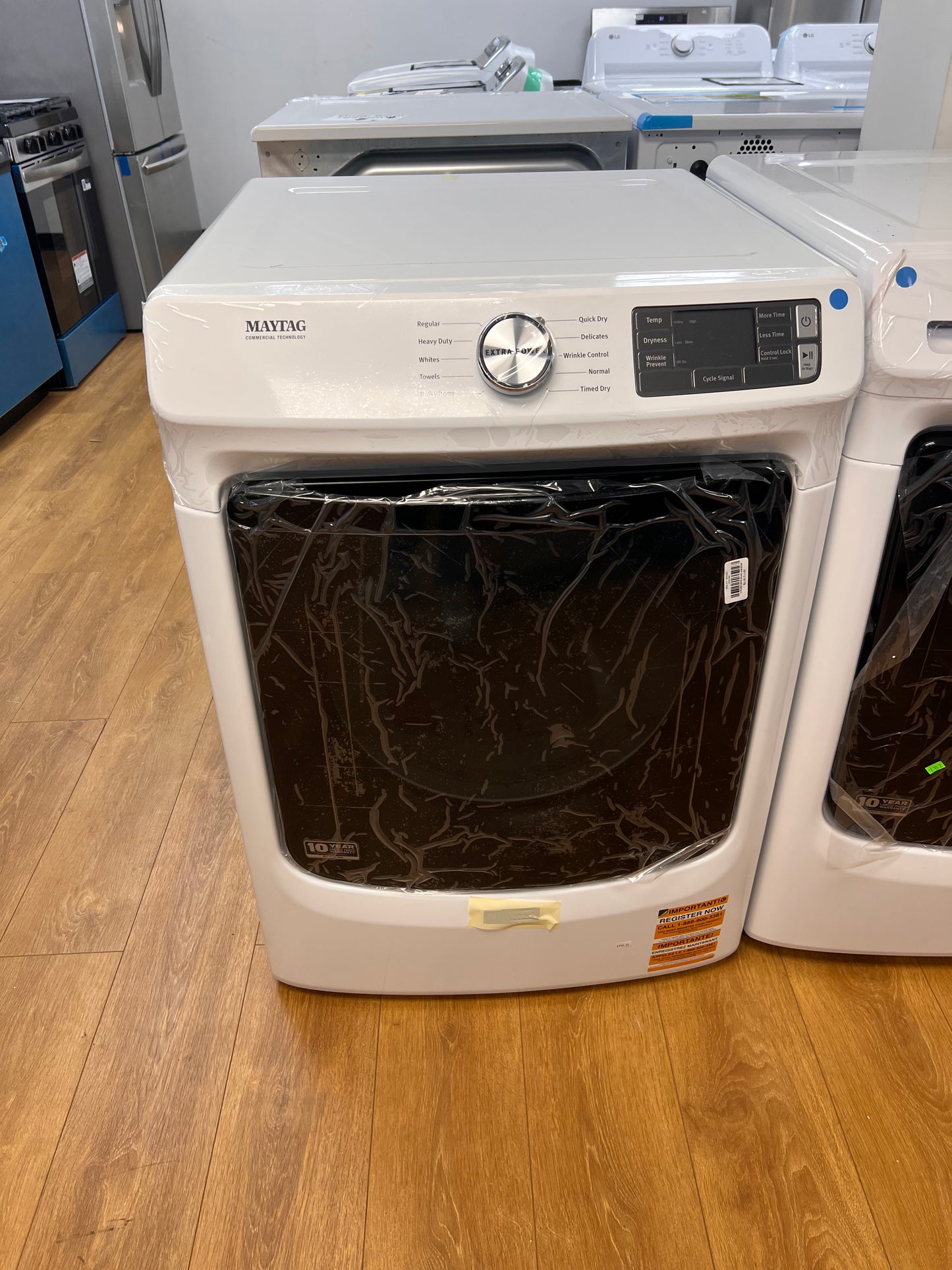 Maytag MGD5630HW 27" 7.3 cu. ft Front Load Gas Dryer with Extra Power and Quick Dry cycle, White