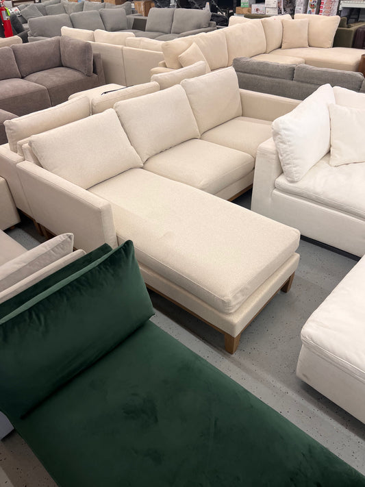 Henredon Murphy Sofa with Reversible Chaise, Cream